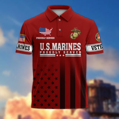 Premium US Veterans Polo Shirt, Gifts For US Veterans, Gifts On Father's Day, Independence Day, Armed Forces Day, Veterans Day.