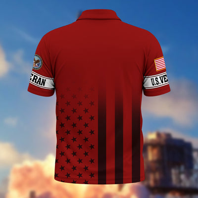 Premium US Veterans Polo Shirt, Gifts For US Veterans, Gifts On Father's Day, Independence Day, Armed Forces Day, Veterans Day.
