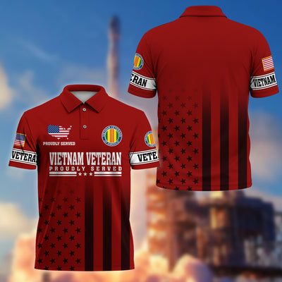 Premium US Veterans Polo Shirt, Gifts For US Veterans, Gifts On Father's Day, Independence Day, Armed Forces Day, Veterans Day.