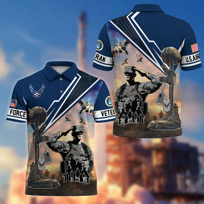 Premium US Veterans Polo Shirt, Gifts For US Veterans, Gifts On Father's Day, Independence Day, Armed Forces Day, Veterans Day.