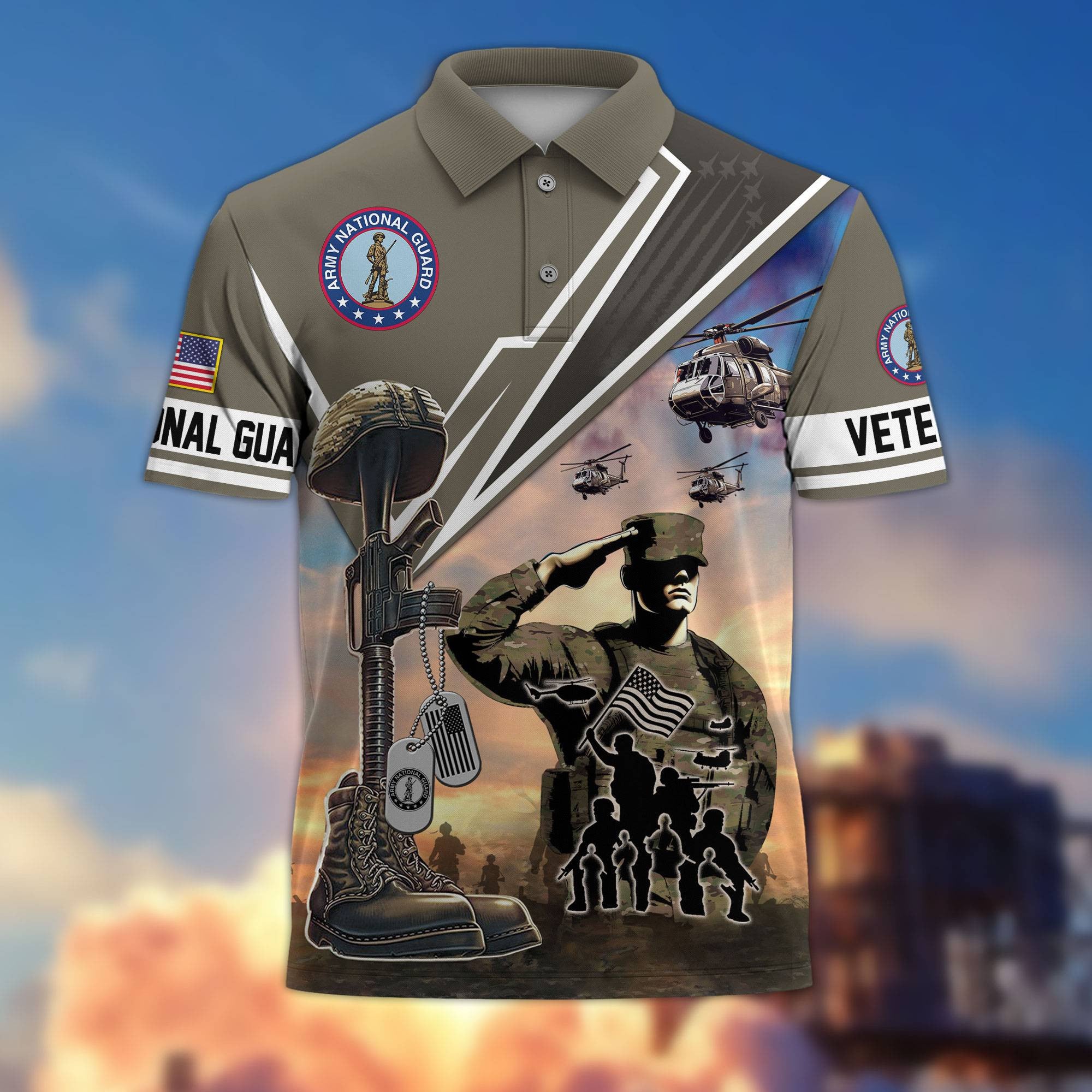 Premium US Veterans Polo Shirt, Gifts For US Veterans, Gifts On Father's Day, Independence Day, Armed Forces Day, Veterans Day.