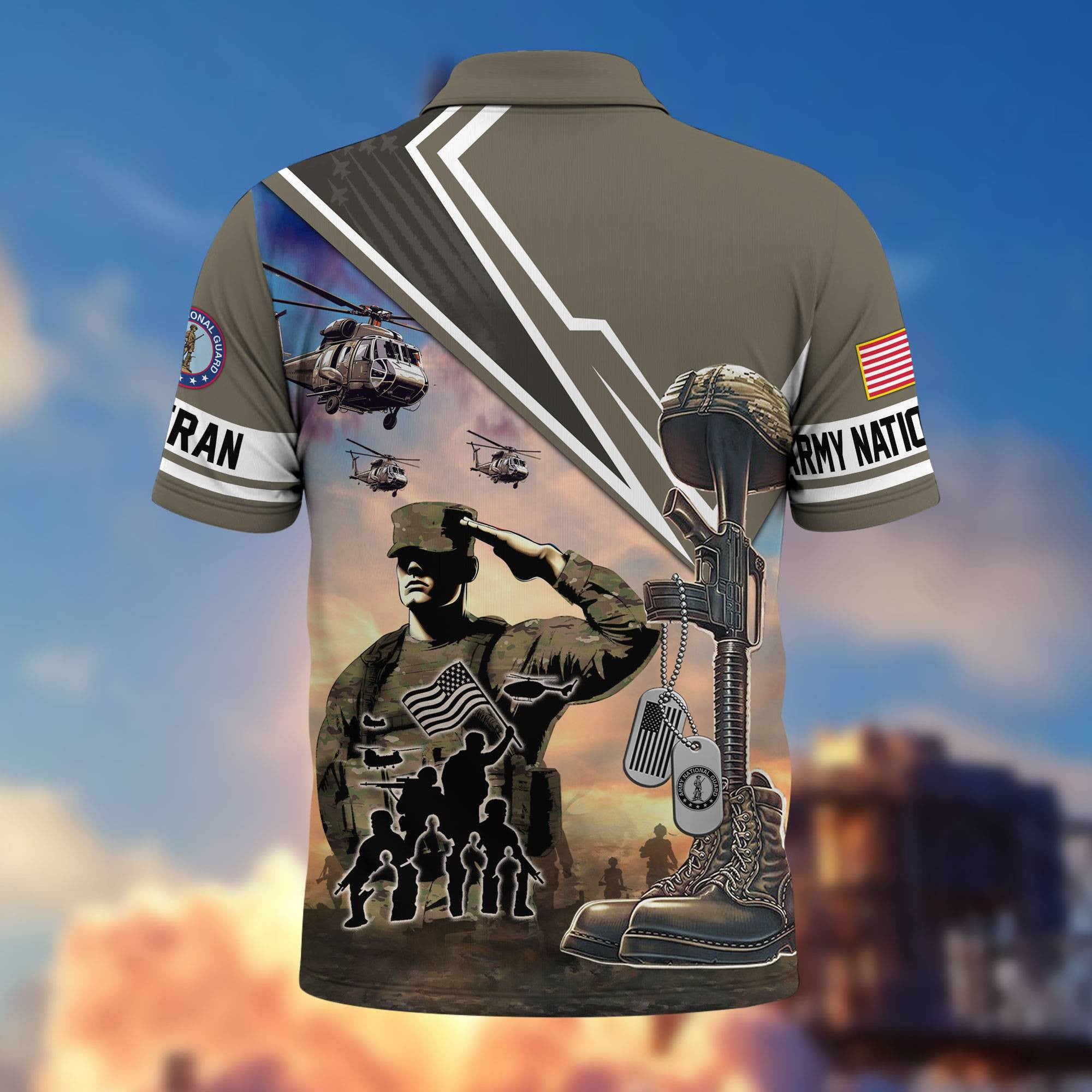 Premium US Veterans Polo Shirt, Gifts For US Veterans, Gifts On Father's Day, Independence Day, Armed Forces Day, Veterans Day.