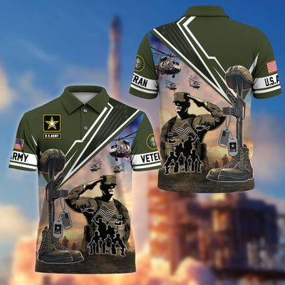 Premium US Veterans Polo Shirt, Gifts For US Veterans, Gifts On Father's Day, Independence Day, Armed Forces Day, Veterans Day.