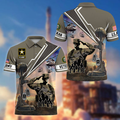 Premium US Veterans Polo Shirt, Gifts For US Veterans, Gifts On Father's Day, Independence Day, Armed Forces Day, Veterans Day.