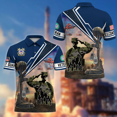 Premium US Veterans Polo Shirt, Gifts For US Veterans, Gifts On Father's Day, Independence Day, Armed Forces Day, Veterans Day.