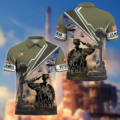 Premium US Veterans Polo Shirt, Gifts For US Veterans, Gifts On Father's Day, Independence Day, Armed Forces Day, Veterans Day.