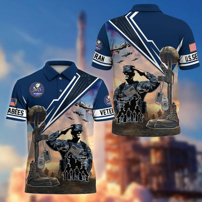 Premium US Veterans Polo Shirt, Gifts For US Veterans, Gifts On Father's Day, Independence Day, Armed Forces Day, Veterans Day.