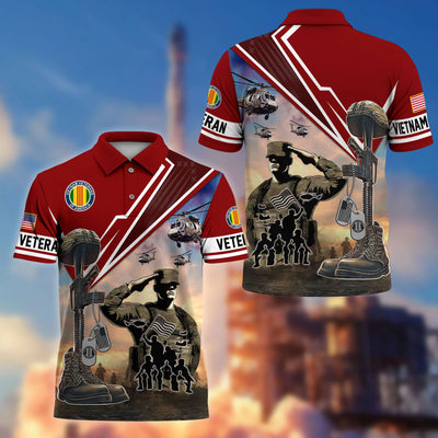 Premium US Veterans Polo Shirt, Gifts For US Veterans, Gifts On Father's Day, Independence Day, Armed Forces Day, Veterans Day.