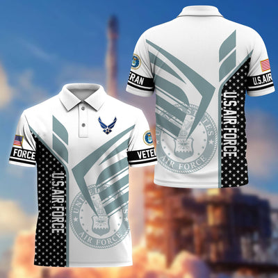 Premium US Veterans Polo Shirt, Gifts For US Veterans, Gifts On Father's Day, Independence Day, Armed Forces Day, Veterans Day.