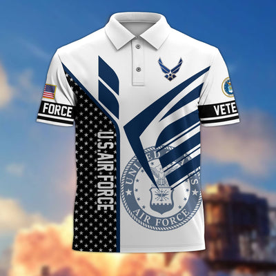 Premium US Veterans Polo Shirt, Gifts For US Veterans, Gifts On Father's Day, Independence Day, Armed Forces Day, Veterans Day.