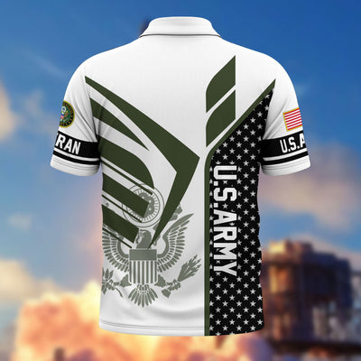 Premium US Veterans Polo Shirt, Gifts For US Veterans, Gifts On Father's Day, Independence Day, Armed Forces Day, Veterans Day.
