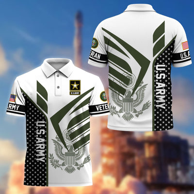 Premium US Veterans Polo Shirt, Gifts For US Veterans, Gifts On Father's Day, Independence Day, Armed Forces Day, Veterans Day.