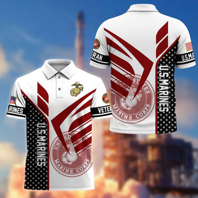 Premium US Veterans Polo Shirt, Gifts For US Veterans, Gifts On Father's Day, Independence Day, Armed Forces Day, Veterans Day.
