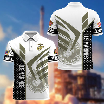 Premium US Veterans Polo Shirt, Gifts For US Veterans, Gifts On Father's Day, Independence Day, Armed Forces Day, Veterans Day.