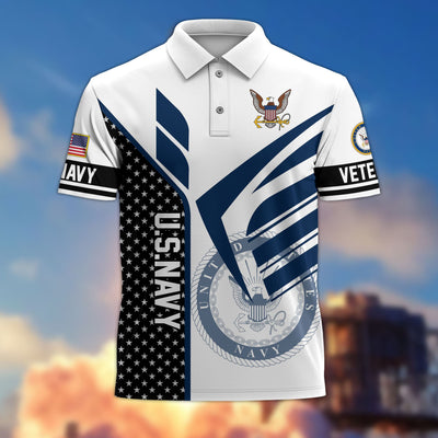 Premium US Veterans Polo Shirt, Gifts For US Veterans, Gifts On Father's Day, Independence Day, Armed Forces Day, Veterans Day.