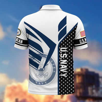 Premium US Veterans Polo Shirt, Gifts For US Veterans, Gifts On Father's Day, Independence Day, Armed Forces Day, Veterans Day.