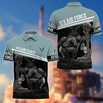Premium US Veterans Polo Shirt, Gifts For US Veterans, Gifts On Father's Day, Independence Day, Armed Forces Day, Veterans Day.