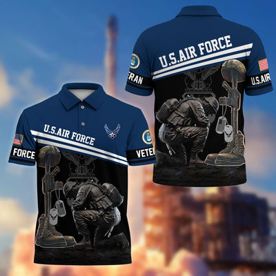 Premium US Veterans Polo Shirt, Gifts For US Veterans, Gifts On Father's Day, Independence Day, Armed Forces Day, Veterans Day.
