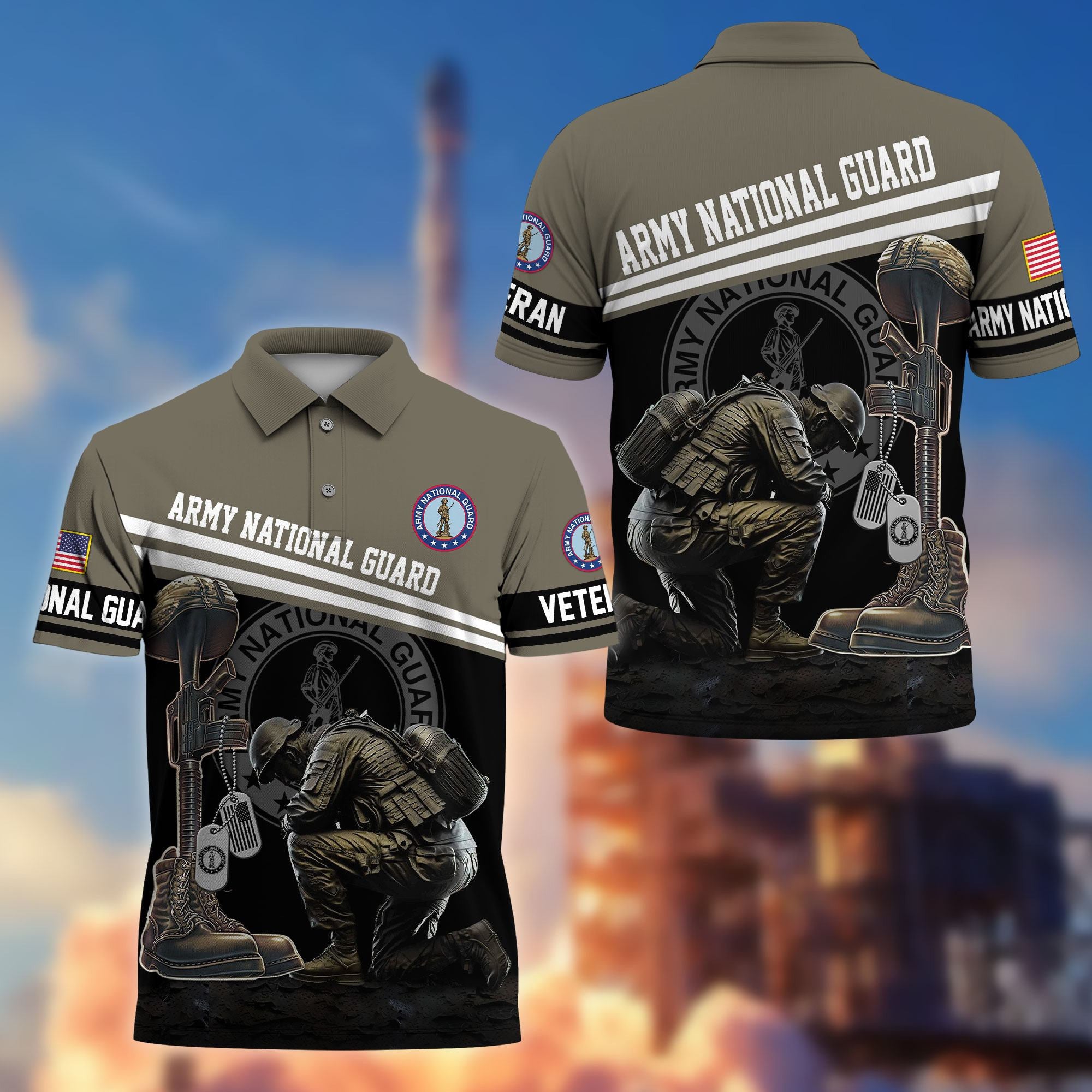 Premium US Veterans Polo Shirt, Gifts For US Veterans, Gifts On Father's Day, Independence Day, Armed Forces Day, Veterans Day.