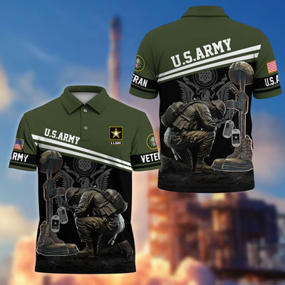 Premium US Veterans Polo Shirt, Gifts For US Veterans, Gifts On Father's Day, Independence Day, Armed Forces Day, Veterans Day.