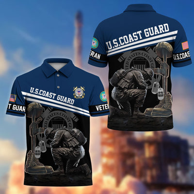 Premium US Veterans Polo Shirt, Gifts For US Veterans, Gifts On Father's Day, Independence Day, Armed Forces Day, Veterans Day.