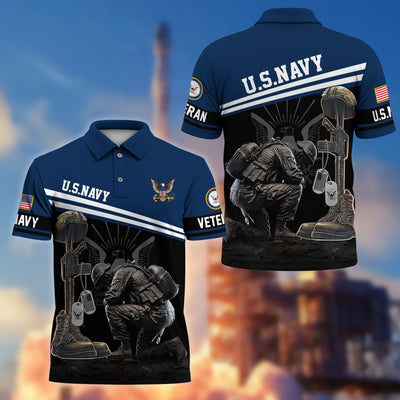 Premium US Veterans Polo Shirt, Gifts For US Veterans, Gifts On Father's Day, Independence Day, Armed Forces Day, Veterans Day.