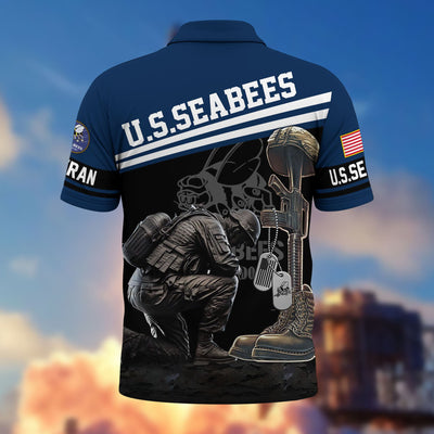 Premium US Veterans Polo Shirt, Gifts For US Veterans, Gifts On Father's Day, Independence Day, Armed Forces Day, Veterans Day.