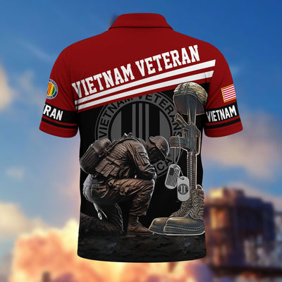 Premium US Veterans Polo Shirt, Gifts For US Veterans, Gifts On Father's Day, Independence Day, Armed Forces Day, Veterans Day.
