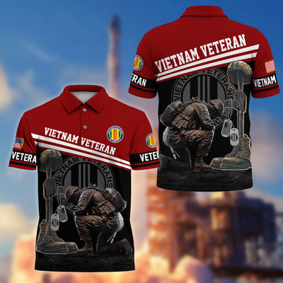 Premium US Veterans Polo Shirt, Gifts For US Veterans, Gifts On Father's Day, Independence Day, Armed Forces Day, Veterans Day.