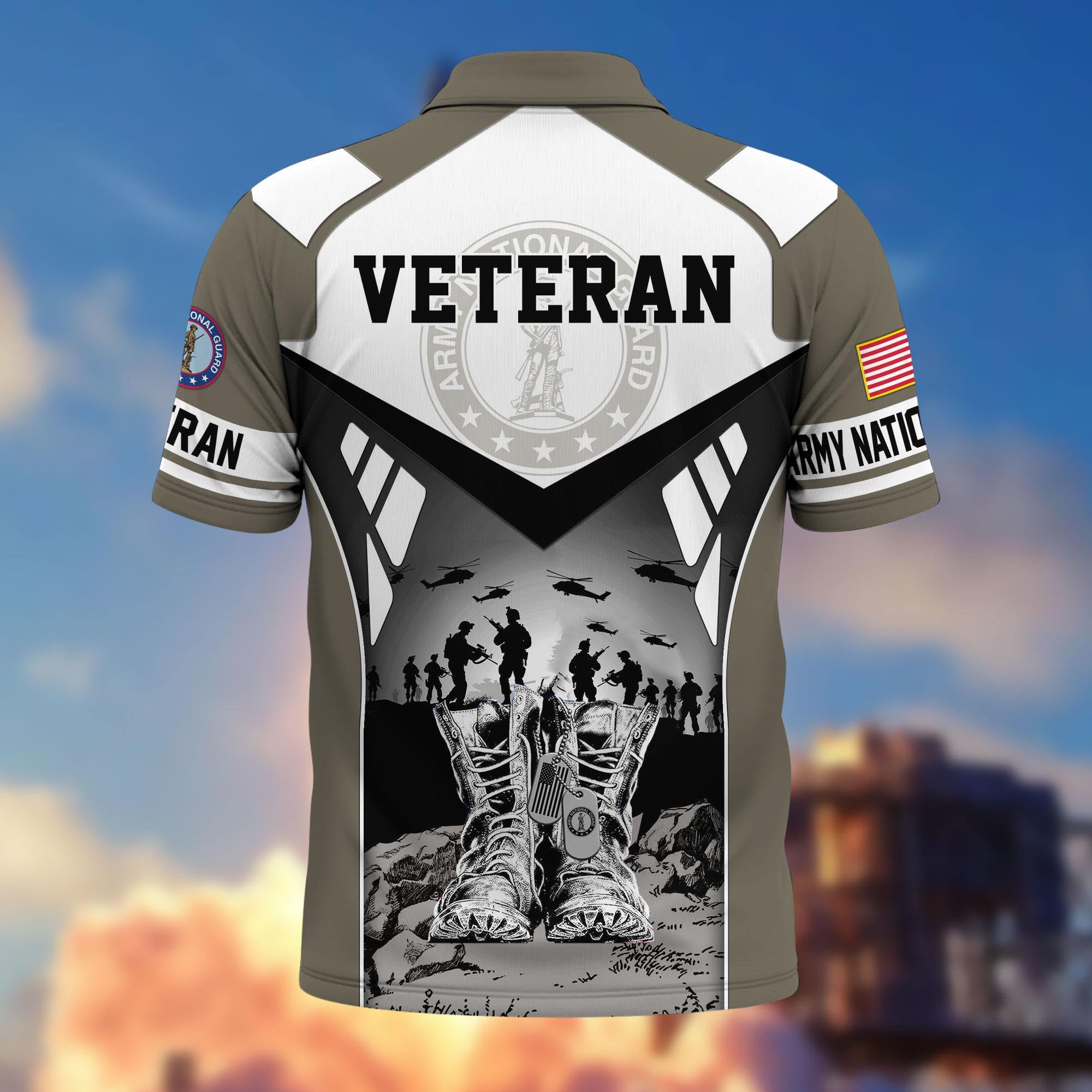 Premium US Veterans Polo Shirt, Gifts For US Veterans, Gifts On Father's Day, Independence Day, Armed Forces Day, Veterans Day.
