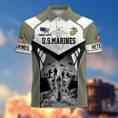 Premium US Veterans Polo Shirt, Gifts For US Veterans, Gifts On Father's Day, Independence Day, Armed Forces Day, Veterans Day.
