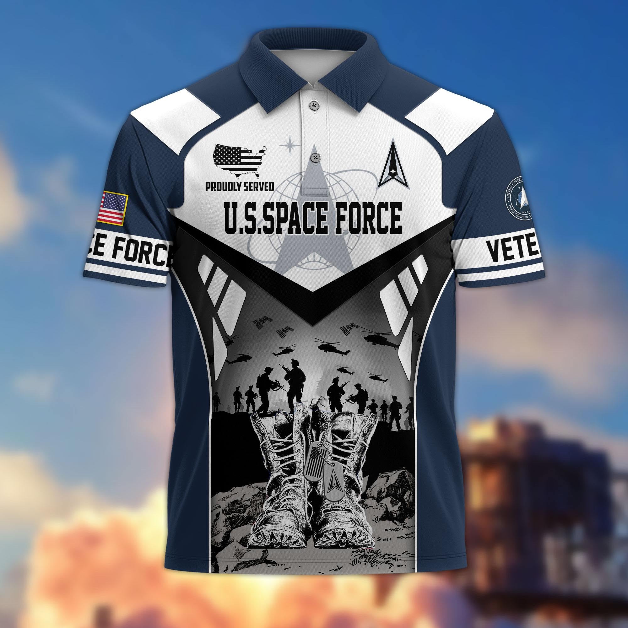 Premium US Veterans Polo Shirt, Gifts For US Veterans, Gifts On Father's Day, Independence Day, Armed Forces Day, Veterans Day.