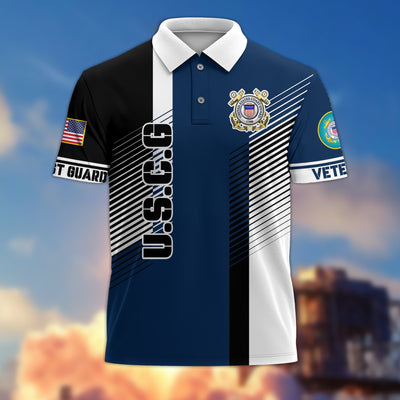 Premium US Veterans Polo Shirt, Gifts For US Veterans, Gifts On Father's Day, Independence Day, Armed Forces Day, Veterans Day.