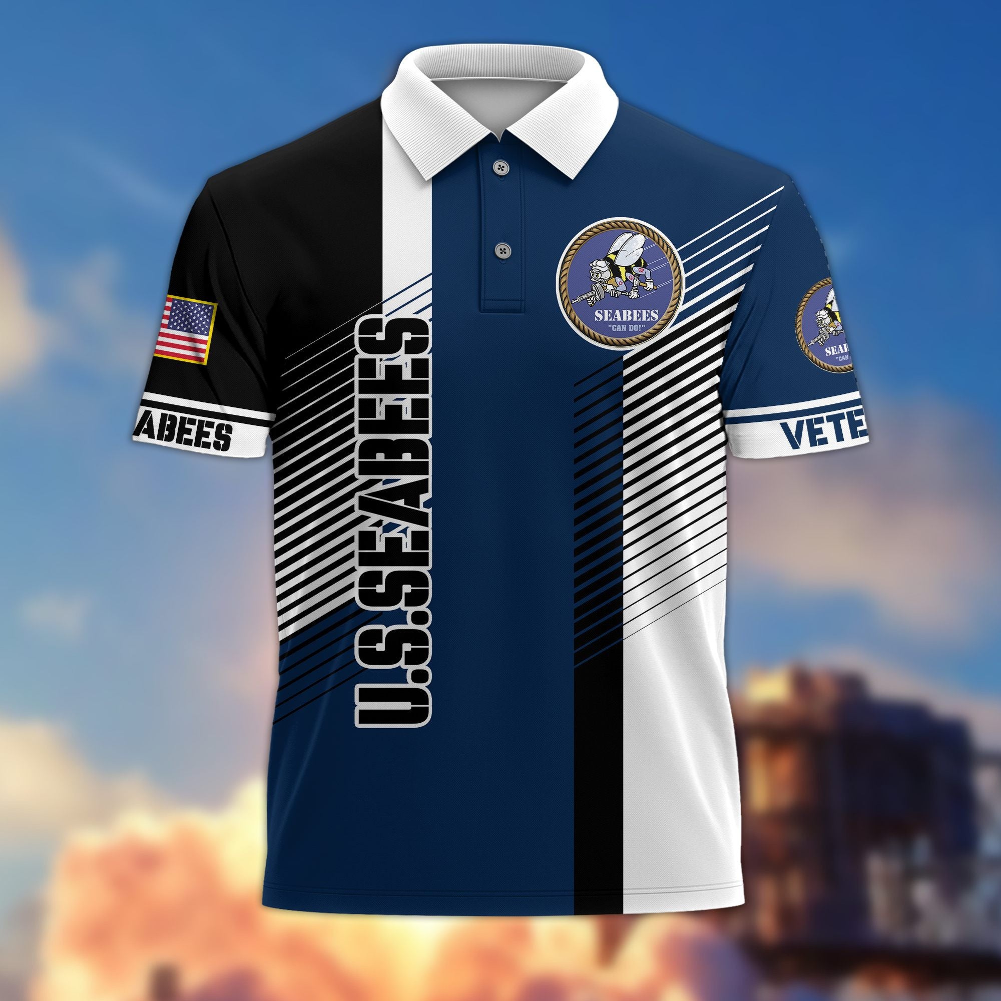 Premium US Veterans Polo Shirt, Gifts For US Veterans, Gifts On Father's Day, Independence Day, Armed Forces Day, Veterans Day.