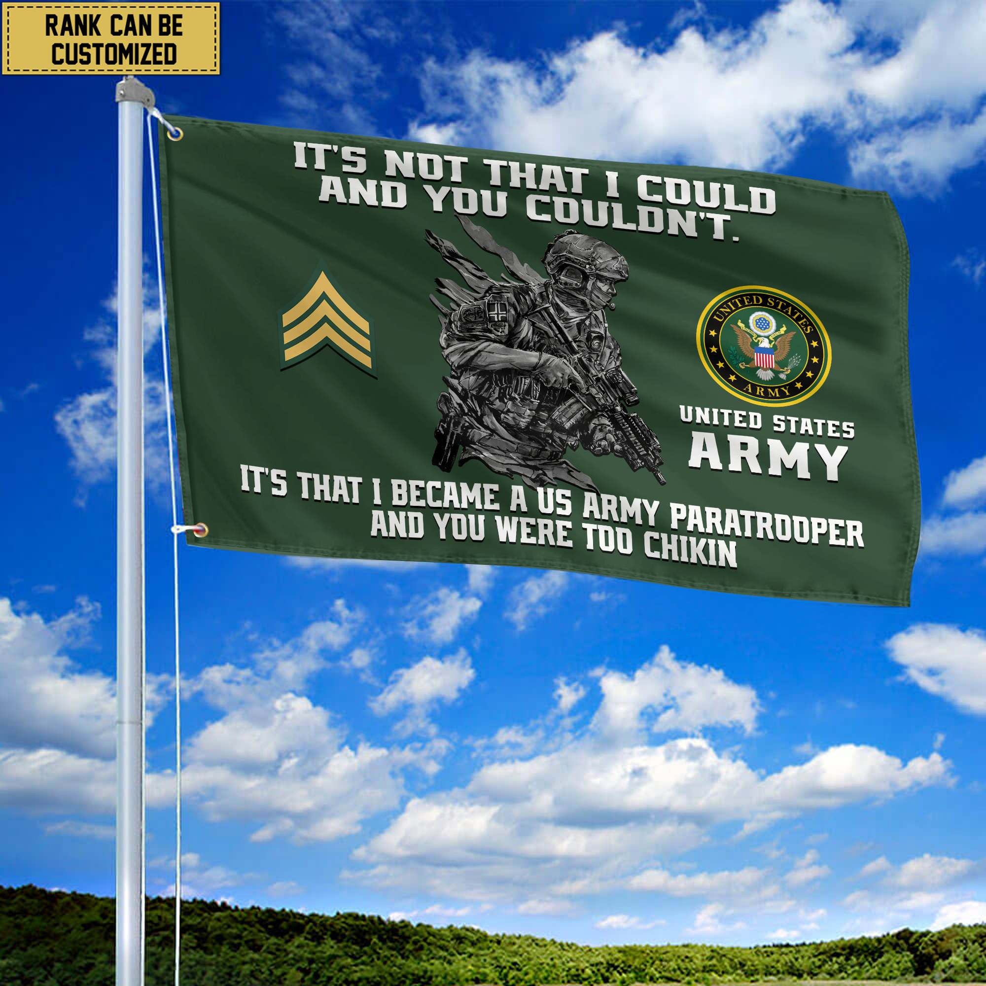 Unique Custom US Army Grommet Flag, Gift For Army Veteran, Gifts For Dad, For Husband, Best Gifts On Father's Day, Independence Day, Veterans Day.