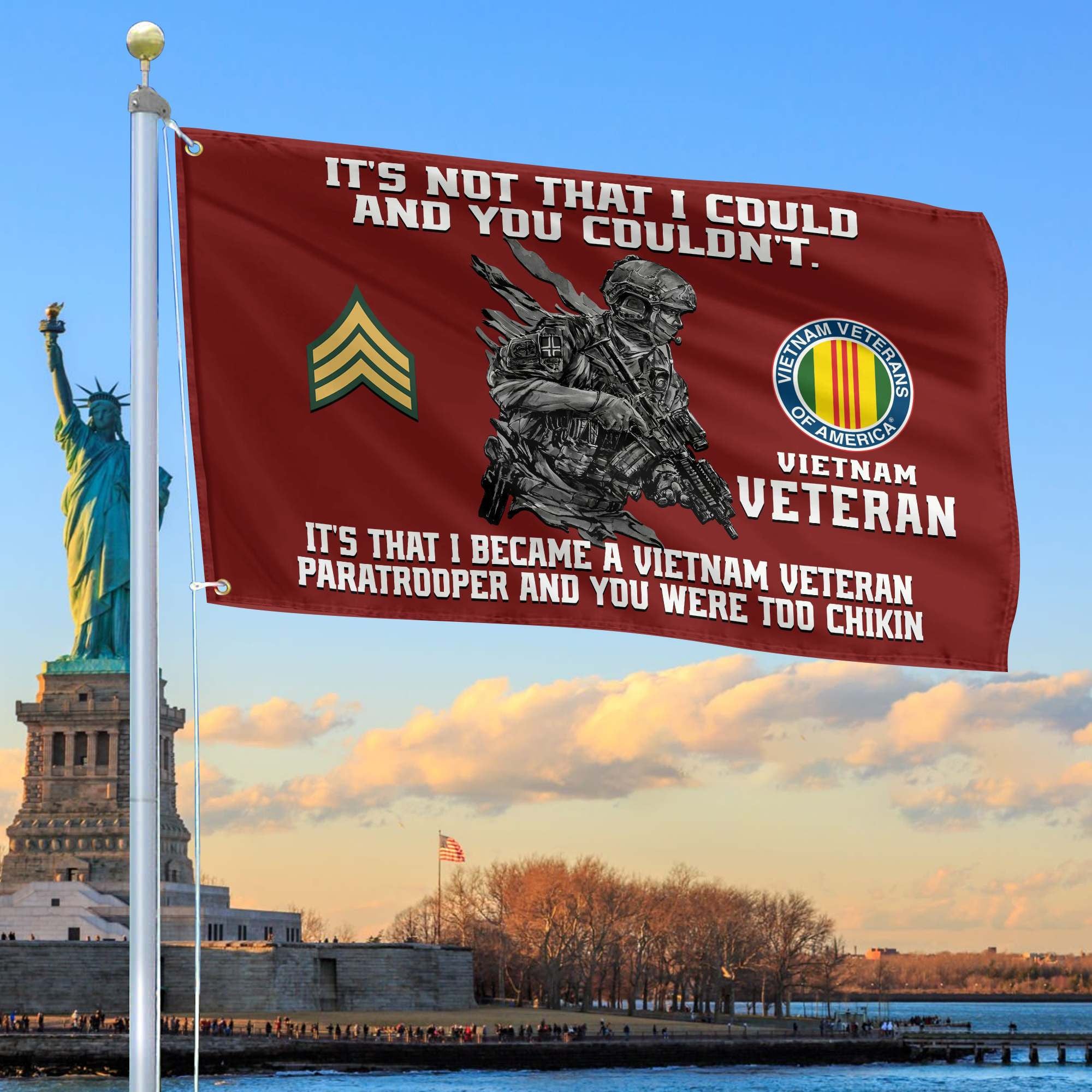 Unique Custom Vietnam Veteran Grommet Flag, Gift For Vietnam Veteran, Gifts For Dad, For Husband, Best Gifts On Father's Day, Independence Day, Veterans Day.