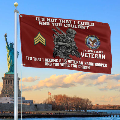 Unique Custom US Veteran Grommet Flag, Gift For US Veteran, Gifts For Dad, For Husband, Best Gifts On Father's Day, Independence Day, Veterans Day.