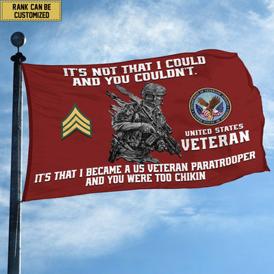Unique Custom US Veteran Grommet Flag, Gift For US Veteran, Gifts For Dad, For Husband, Best Gifts On Father's Day, Independence Day, Veterans Day.