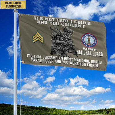 Unique Custom US Army National Guard Grommet Flag, Gift For Army National Guard Veteran, Gifts For Dad, For Husband, Best Gifts On Father's Day, Independence Day, Veterans Day.