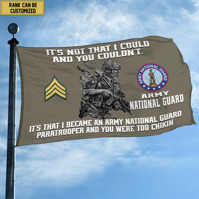 Unique Custom US Army National Guard Grommet Flag, Gift For Army National Guard Veteran, Gifts For Dad, For Husband, Best Gifts On Father's Day, Independence Day, Veterans Day.