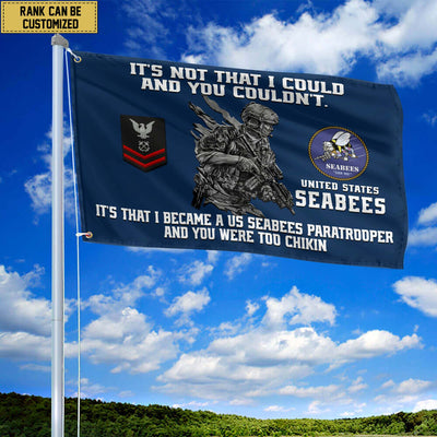 Unique Custom US Seabees Grommet Flag, Gift For Seabees Veteran, Gifts For Dad, For Husband, Best Gifts On Father's Day, Independence Day, Veterans Day.