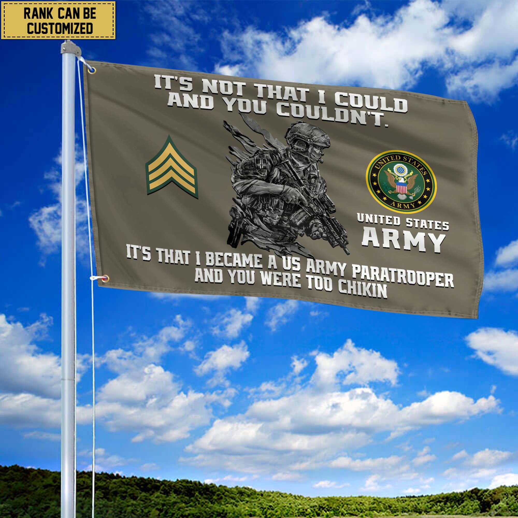 Unique Custom US Army Grommet Flag, Gift For Army Veteran, Gifts For Dad, For Husband, Best Gifts On Father's Day, Independence Day, Veterans Day.