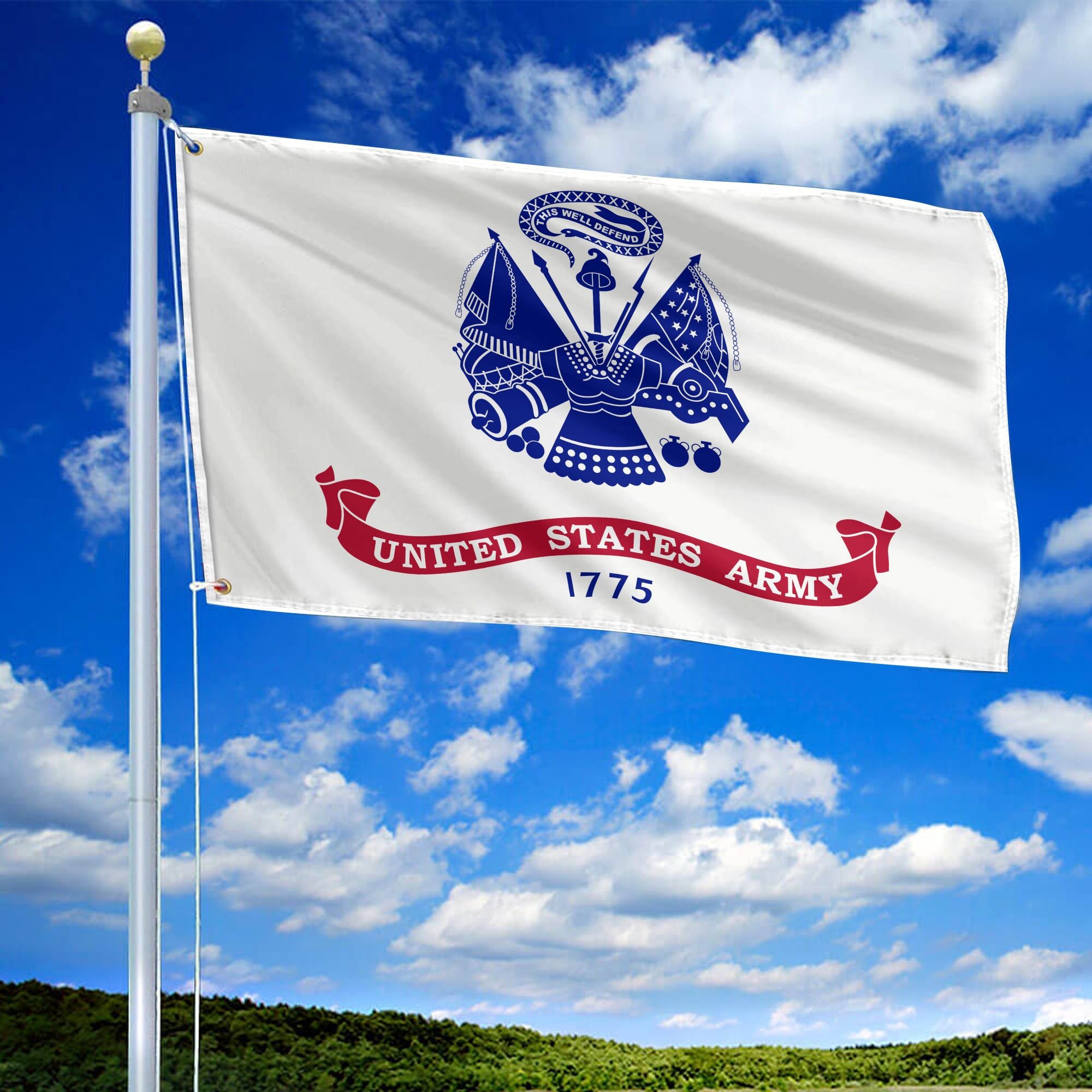 Premium US Army Grommet Flag, Gift For Army Veteran, Gifts For Dad, For Husband, Best Gifts On Father's Day, Independence Day, Veterans Day.