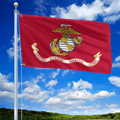 Premium USMC Grommet Flag, Gift For Marine Veteran, Gifts For Dad, For Husband, Best Gifts On Father's Day, Independence Day, Veterans Day.