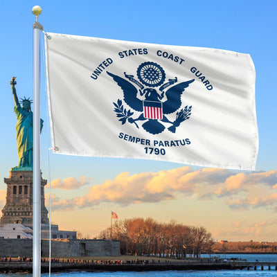 Premium USCG Grommet Flag, Gift For Coast Guard Veteran, Gifts For Dad, For Husband, Best Gifts On Father's Day, Independence Day, Veterans Day.