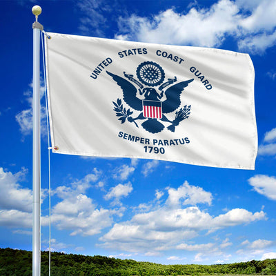 Premium USCG Grommet Flag, Gift For Coast Guard Veteran, Gifts For Dad, For Husband, Best Gifts On Father's Day, Independence Day, Veterans Day.