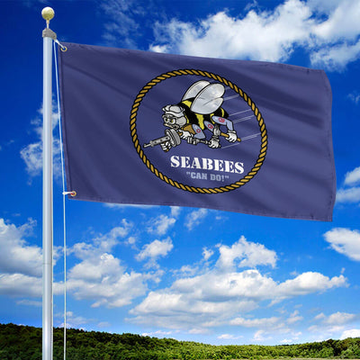 Premium US Seabees Grommet Flag, Gift For Seabees Veteran, Gifts For Dad, For Husband, Best Gifts On Father's Day, Independence Day, Veterans Day.