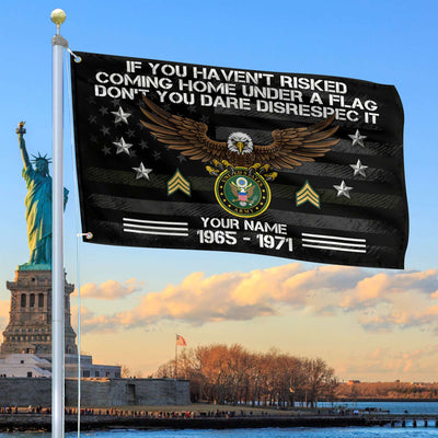 Premium Custom US Army Grommet Flag, Gift For Army Veteran, Gifts For Dad, For Husband, Best Gifts On Father's Day, Independence Day, Veterans Day.