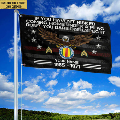Premium Custom Vietnam Veteran Grommet Flag, Gift For Vietnam Veteran, Gifts For Dad, For Husband, Best Gifts On Father's Day, Independence Day, Veterans Day.