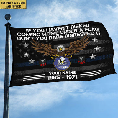 Premium Custom US Seabees Grommet Flag, Gift For Seabees Veteran, Gifts For Dad, For Husband, Best Gifts On Father's Day, Independence Day, Veterans Day.